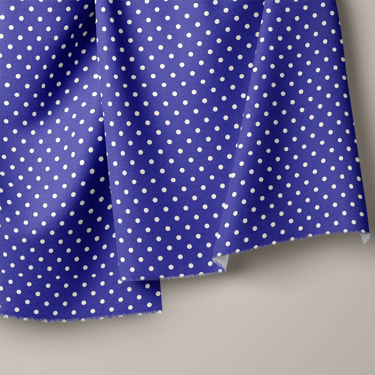 Night Blue Polka Dots Print